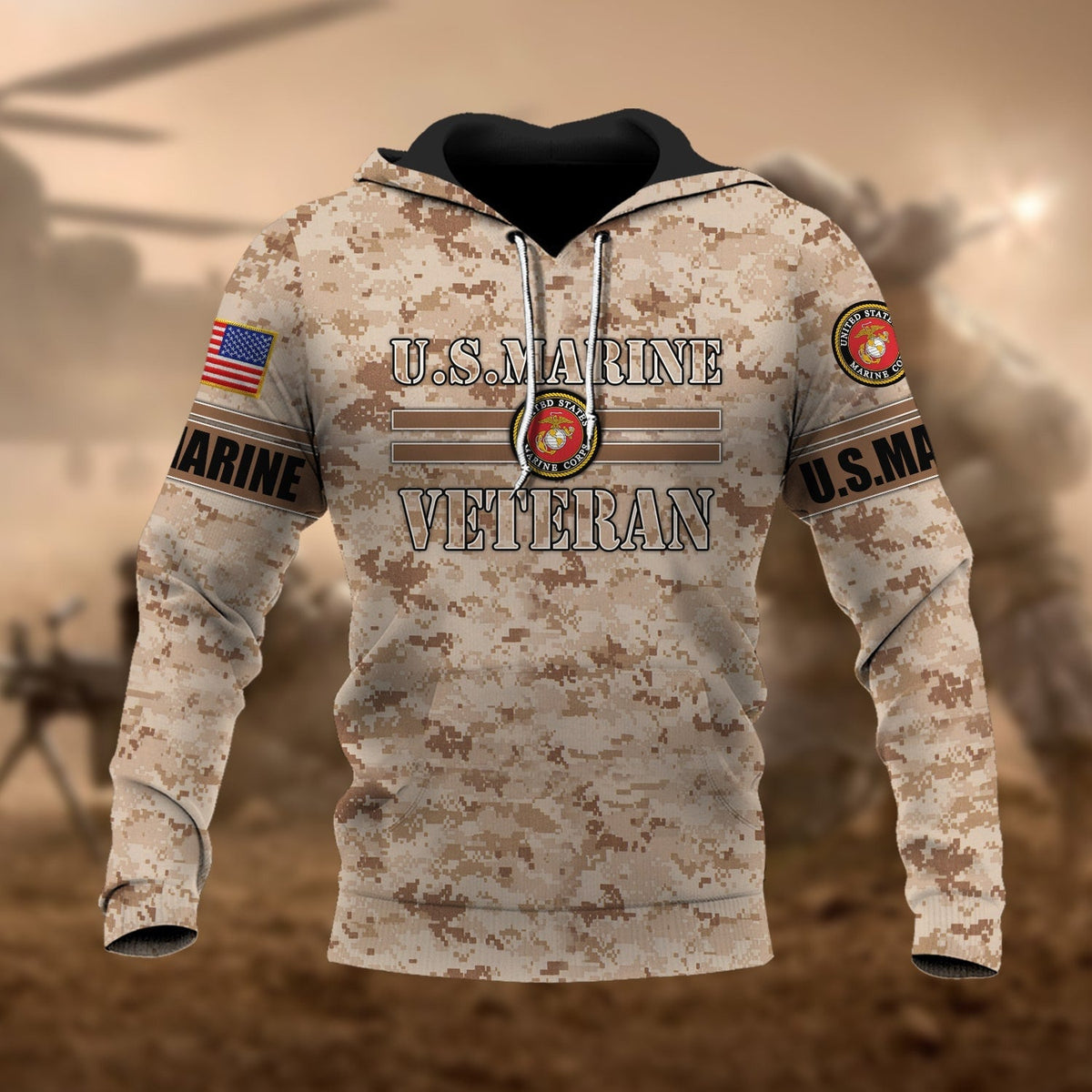 BJ Premium U.S Multiple Service Veteran Hoodie
