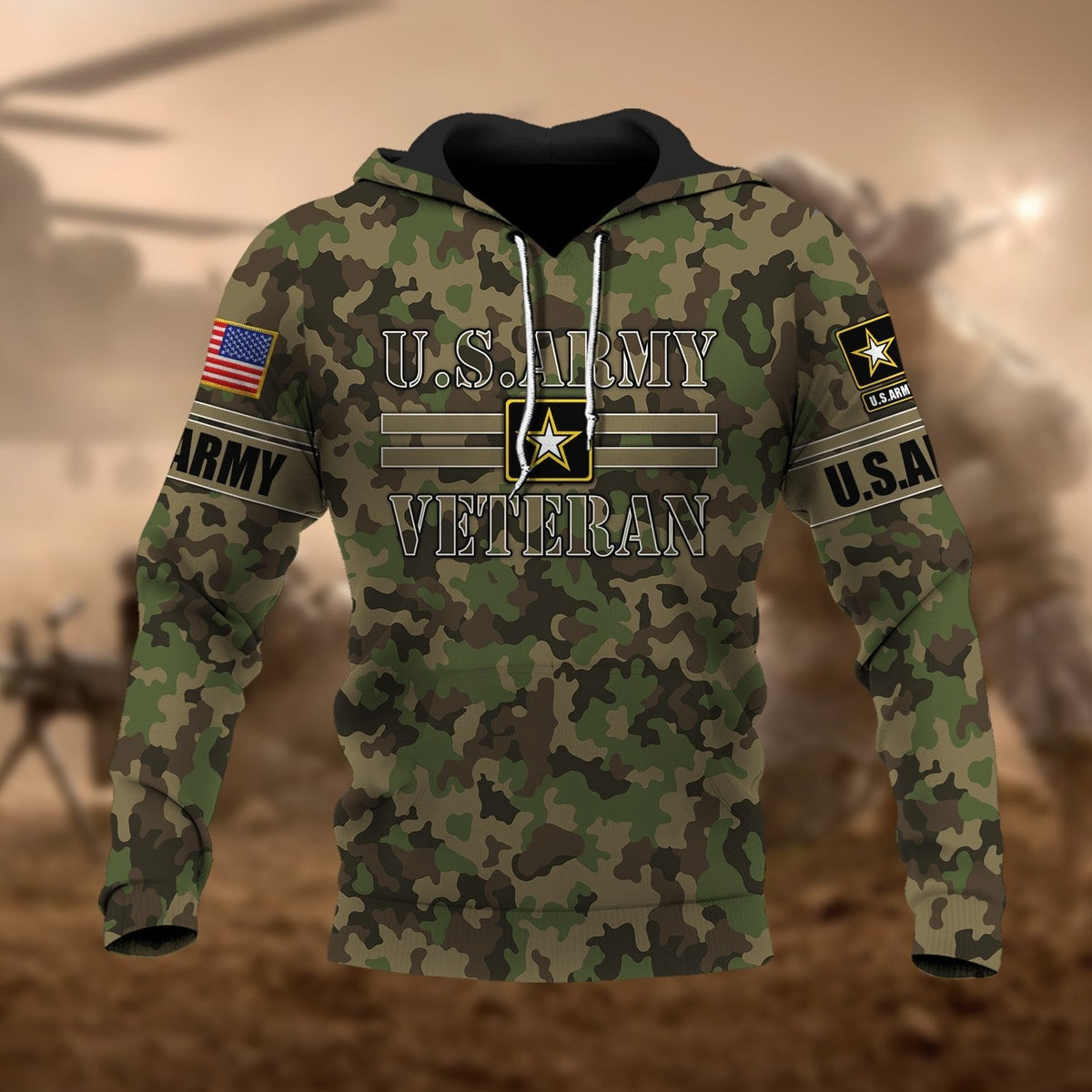 BJ Premium U.S Multiple Service Veteran Hoodie