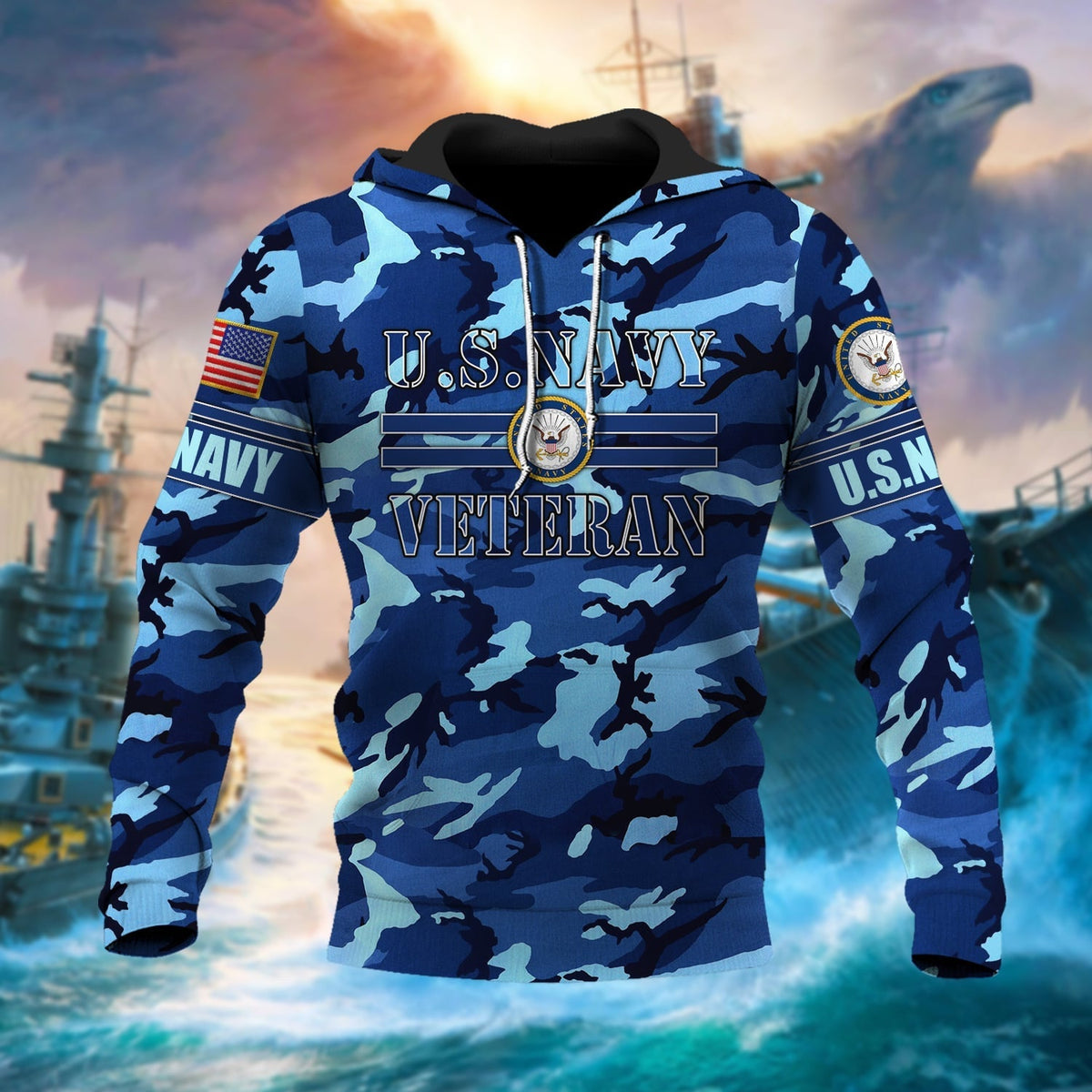 BJ Premium U.S Multiple Service Veteran Hoodie