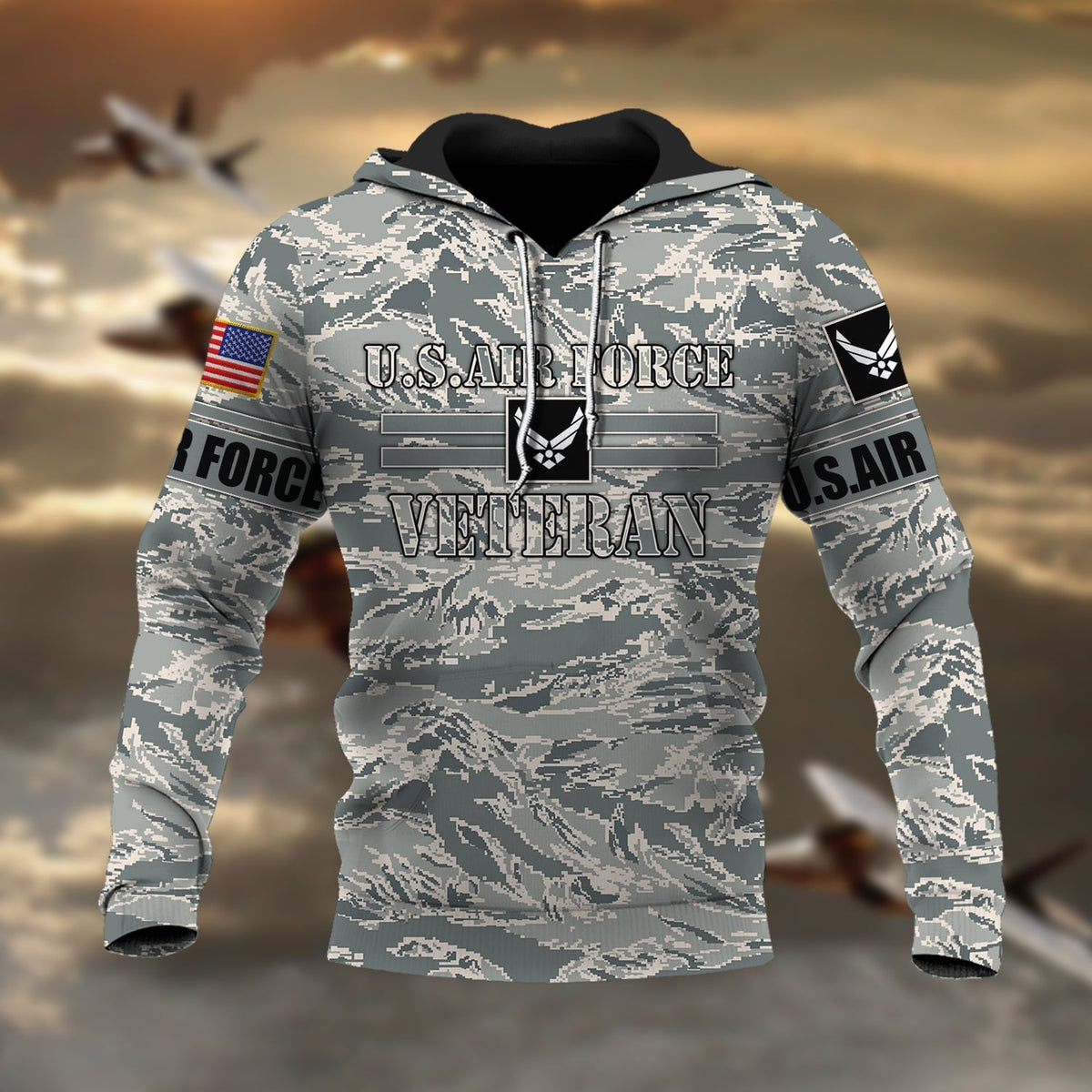 BJ Premium U.S Multiple Service Veteran Hoodie
