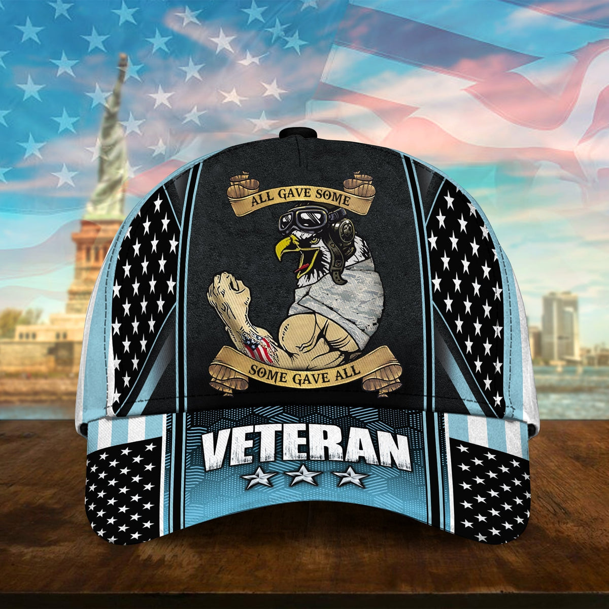 BlueJose Premium U.S Multiple Service Veteran 3D Cap PVC240201