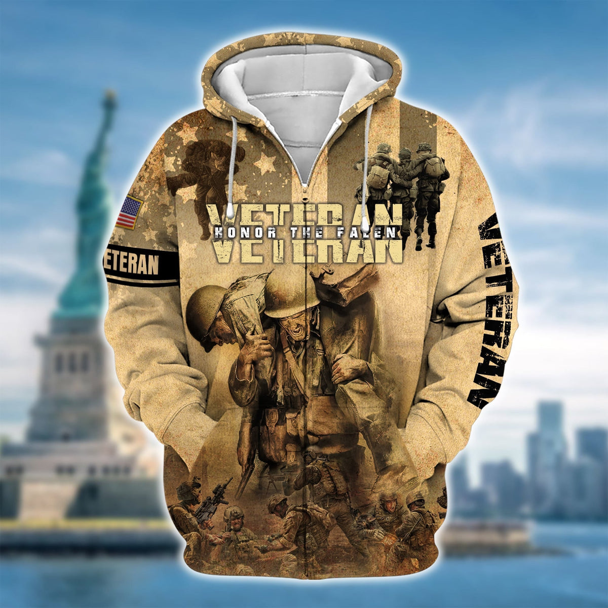 BJ Premium Honor The Falen Veteran Zip Hoodie