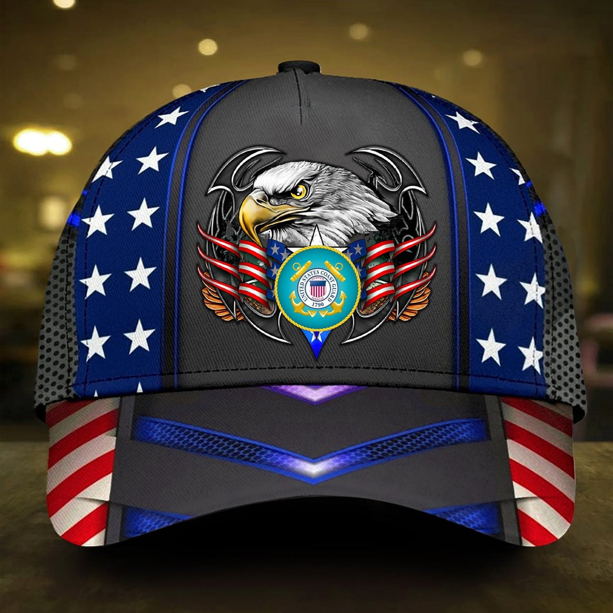 BlueJose Premium U.S Multiple Service Veteran 3D Cap PVC080304