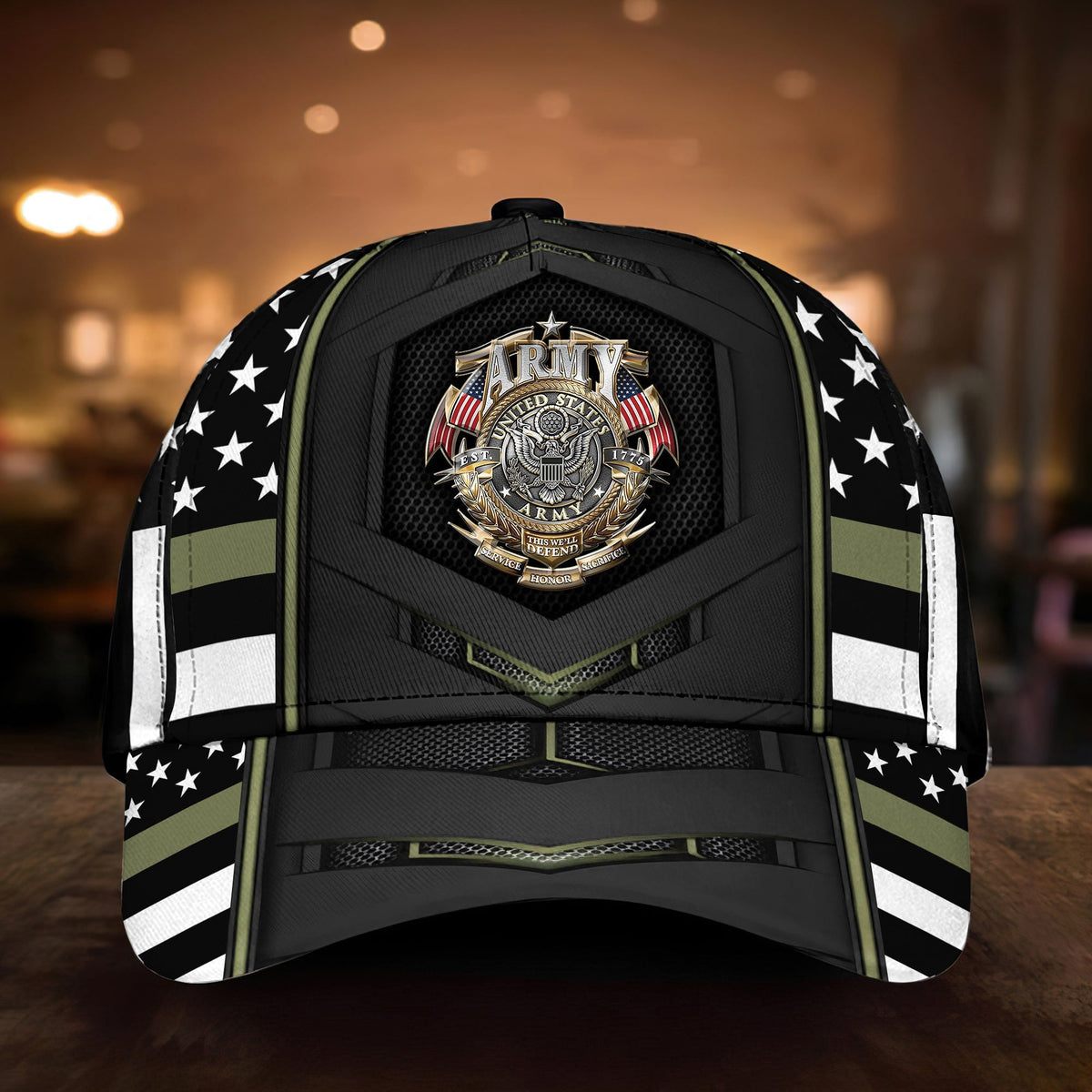 BlueJose Premium U.S Multiple Service Veteran 3D Cap PVC030301