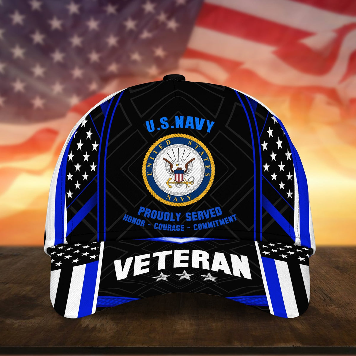 BlueJose Premium U.S Multiple Service Veteran 3D Cap PVC260403