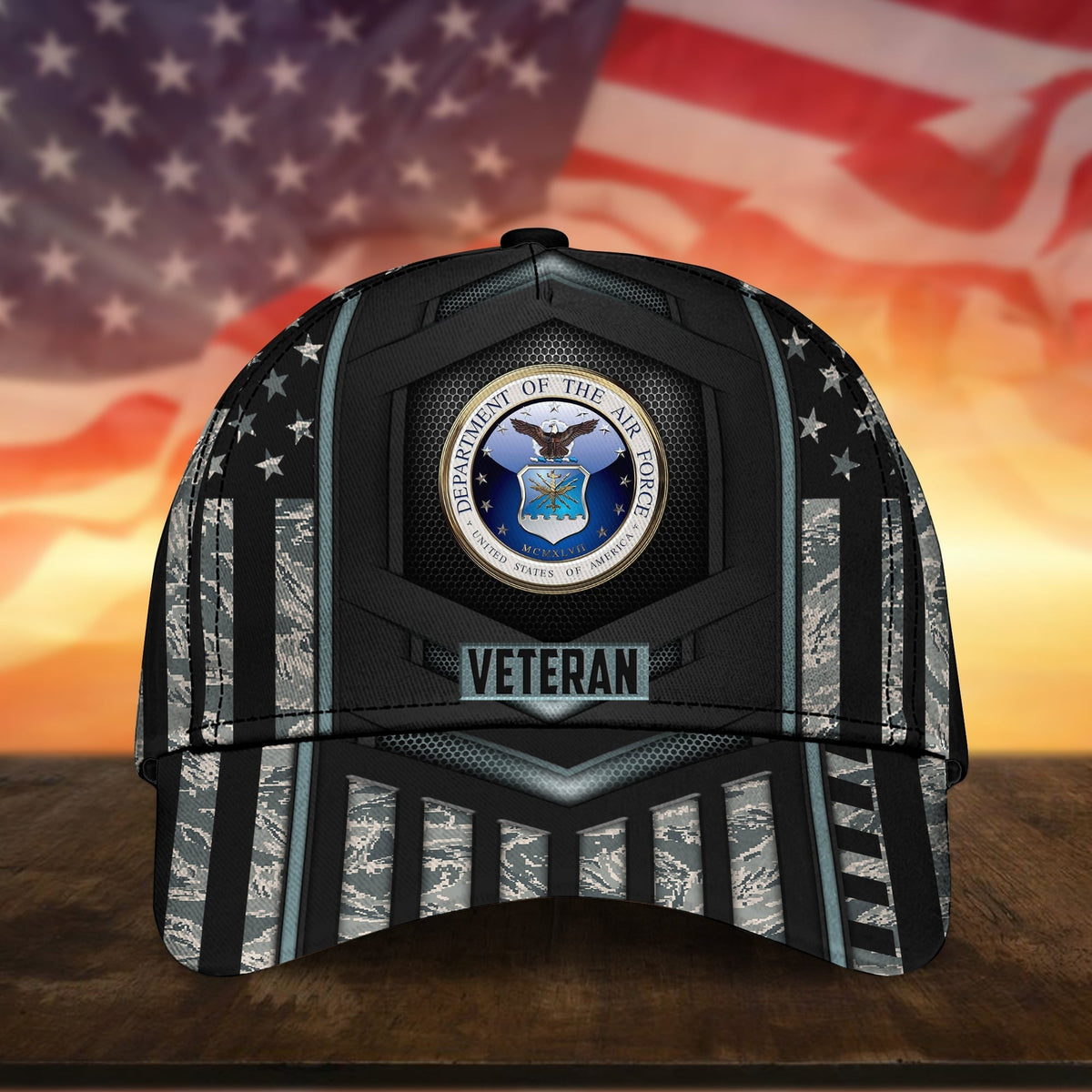 BlueJose Premium Camo Soldiers Multiservice U.S Veteran Cap NPVC070701