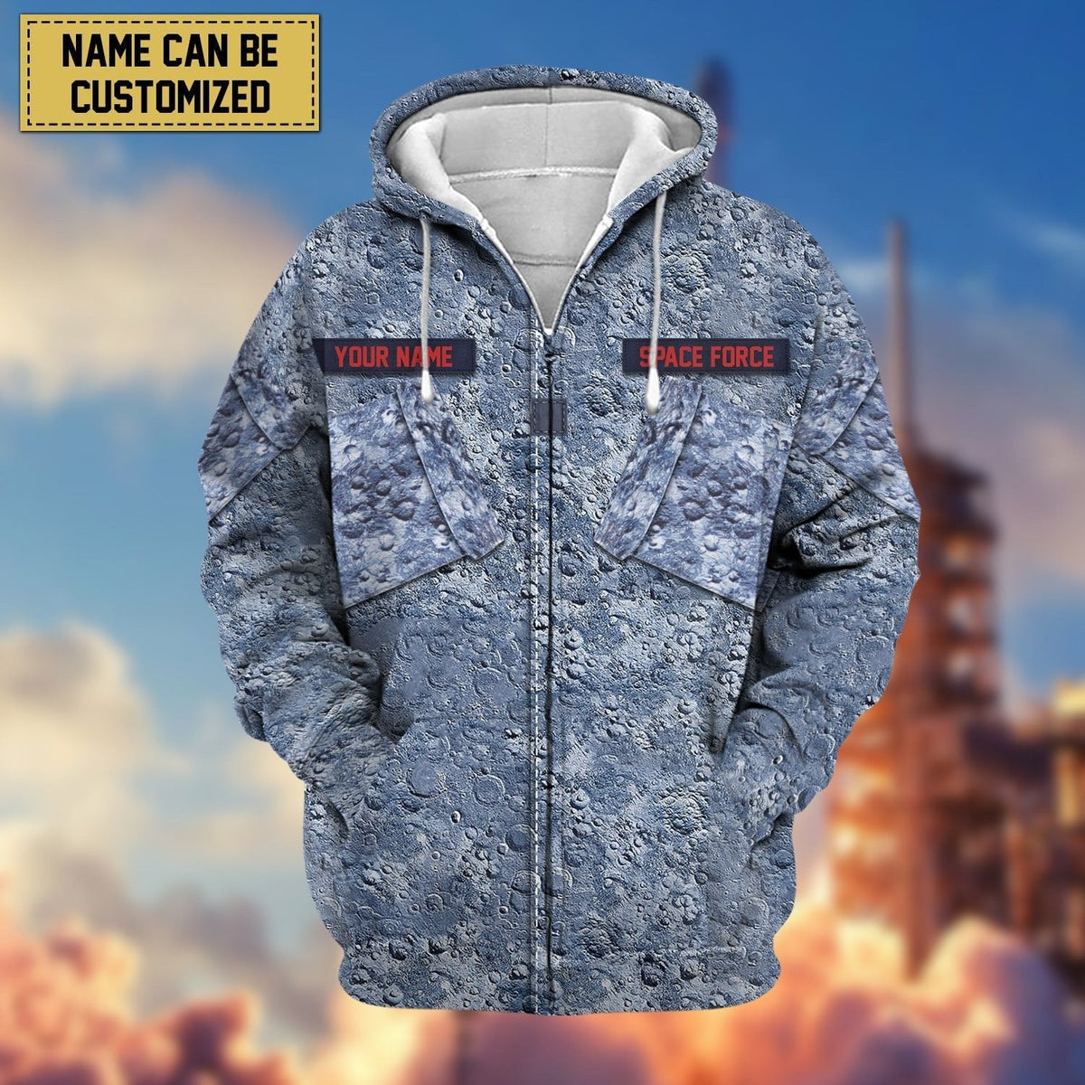 BJ Premium Personalized US Veteran Zip Hoodie