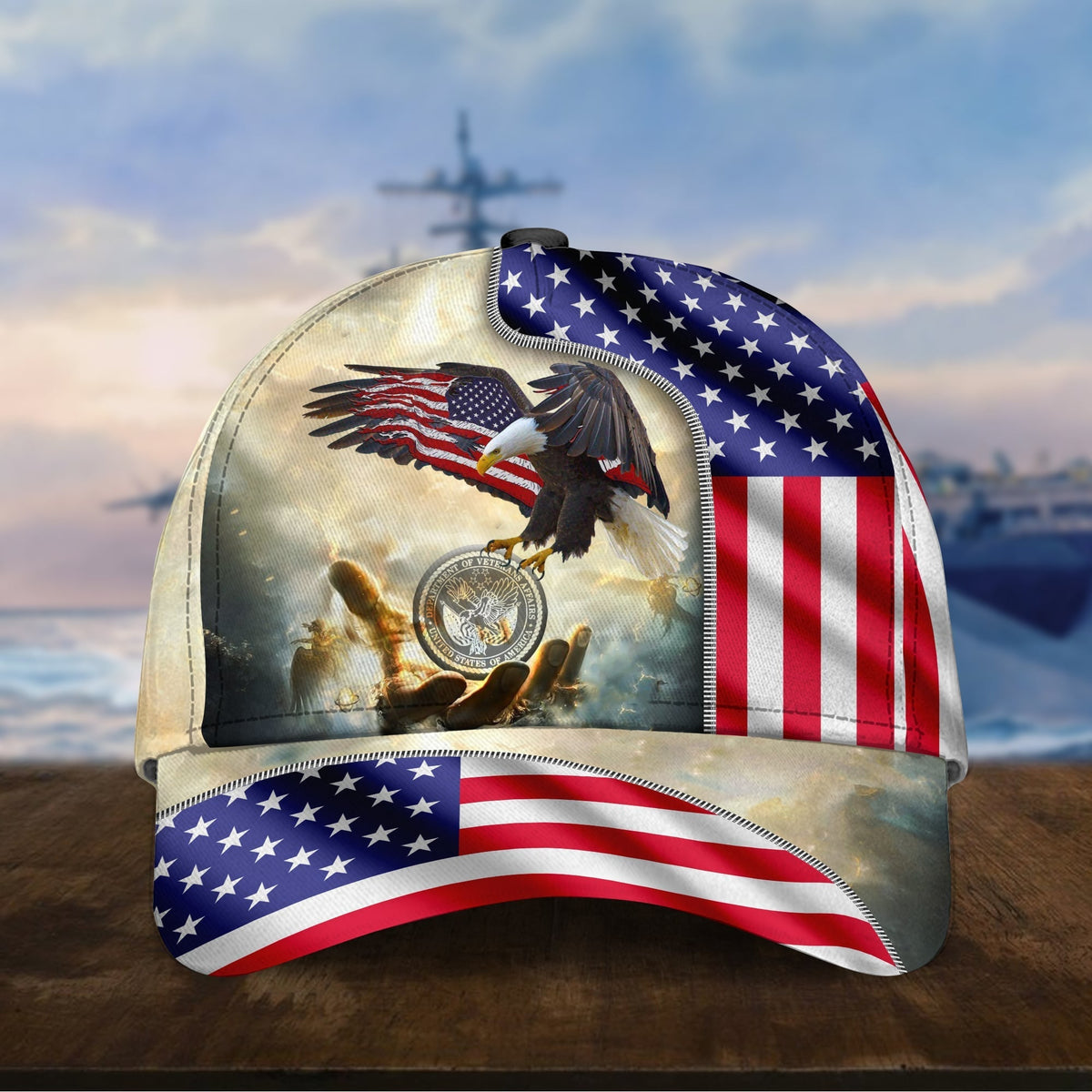 BlueJose Unique God Bless US Veteran Cap NPVC260801