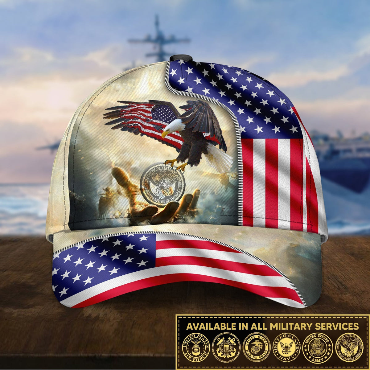 BlueJose Unique God Bless US Veteran Cap NPVC260801