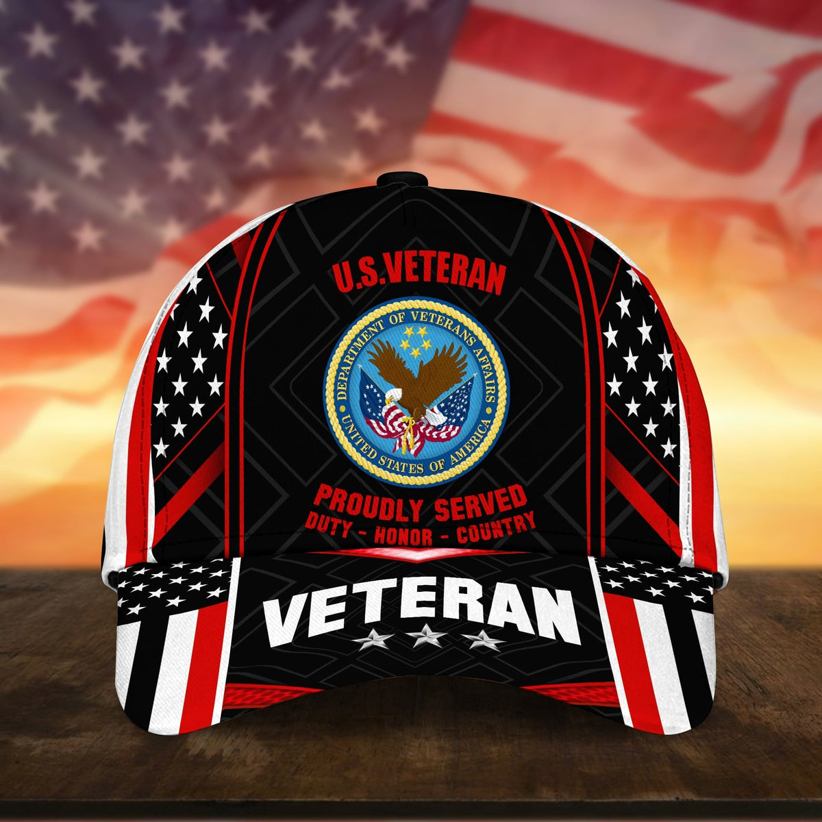 BlueJose Premium U.S Multiple Service Veteran 3D Cap NPVC260403