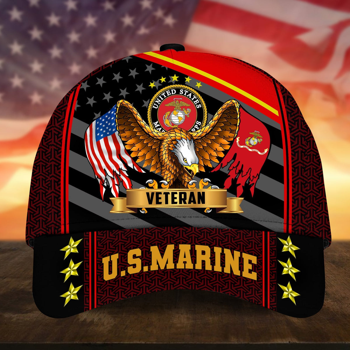 BlueJose Premium Eagle US Veteran Cap APVC200703