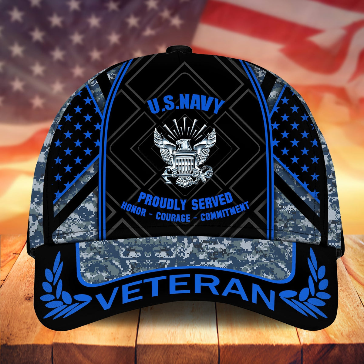 BlueJose Premium Camo Soldiers US Veteran Cap APVC200901