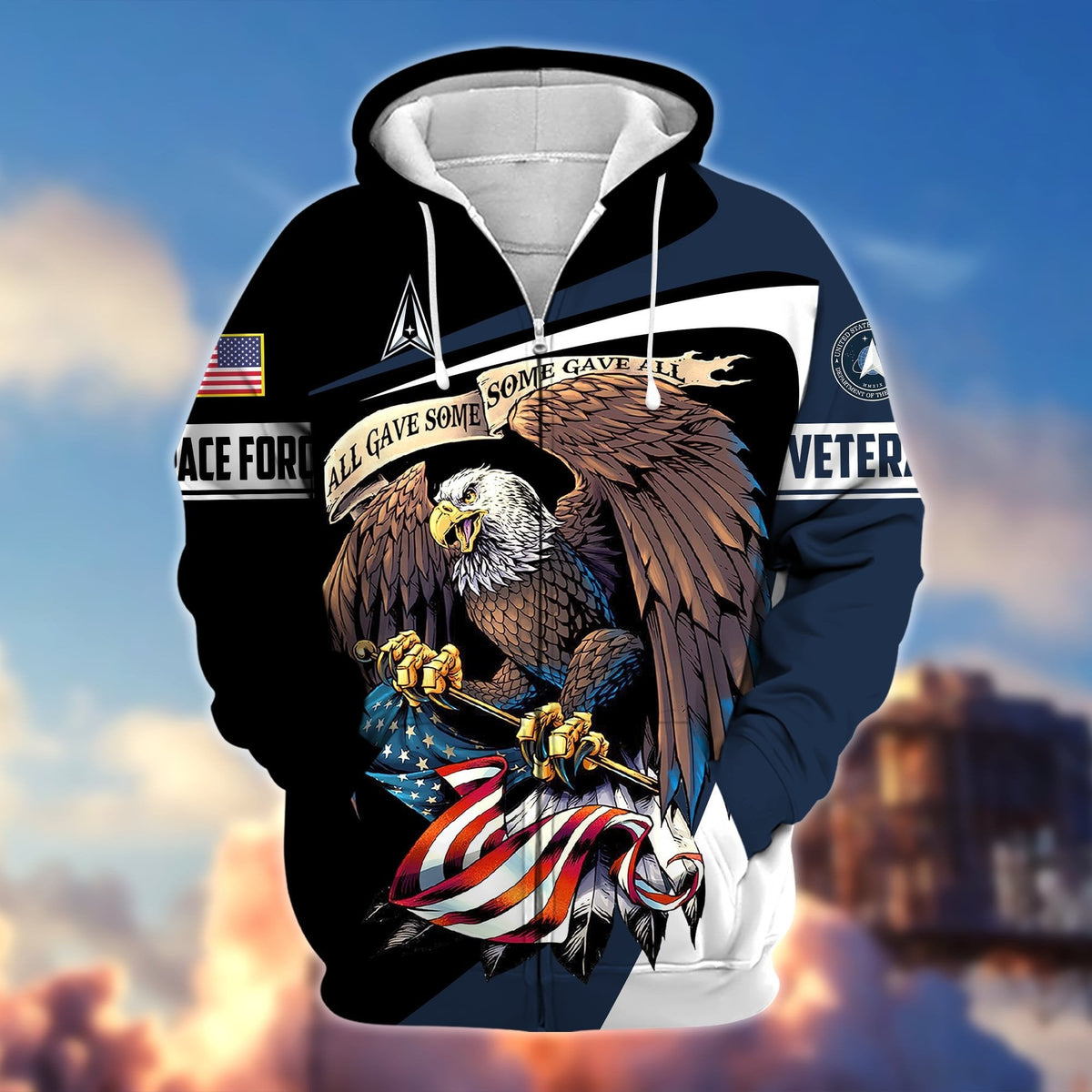 BJ Premium Eagle US Veteran Zip Hoodie