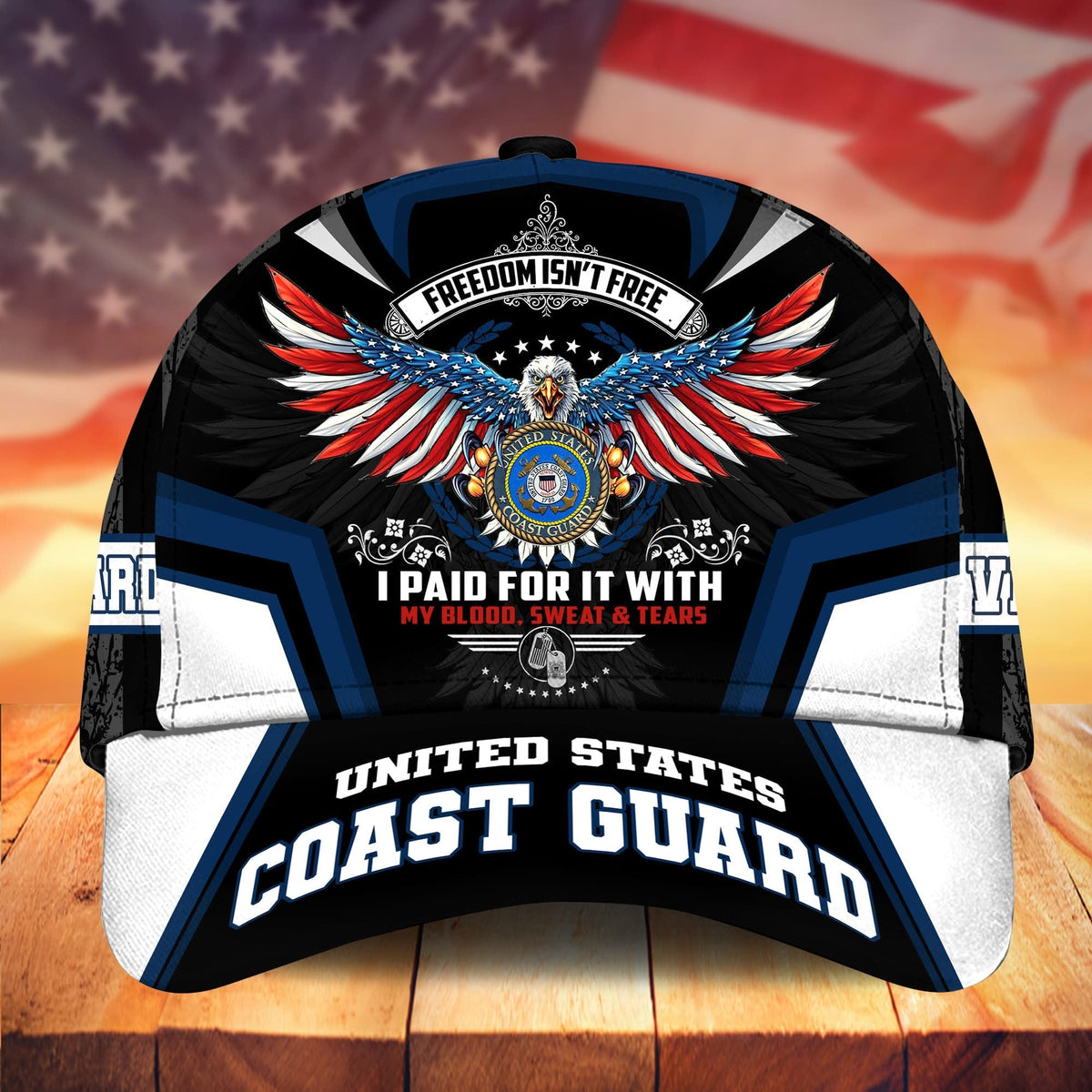 BlueJose Premium Freedom Is Not Free US Veteran Cap APVC151102