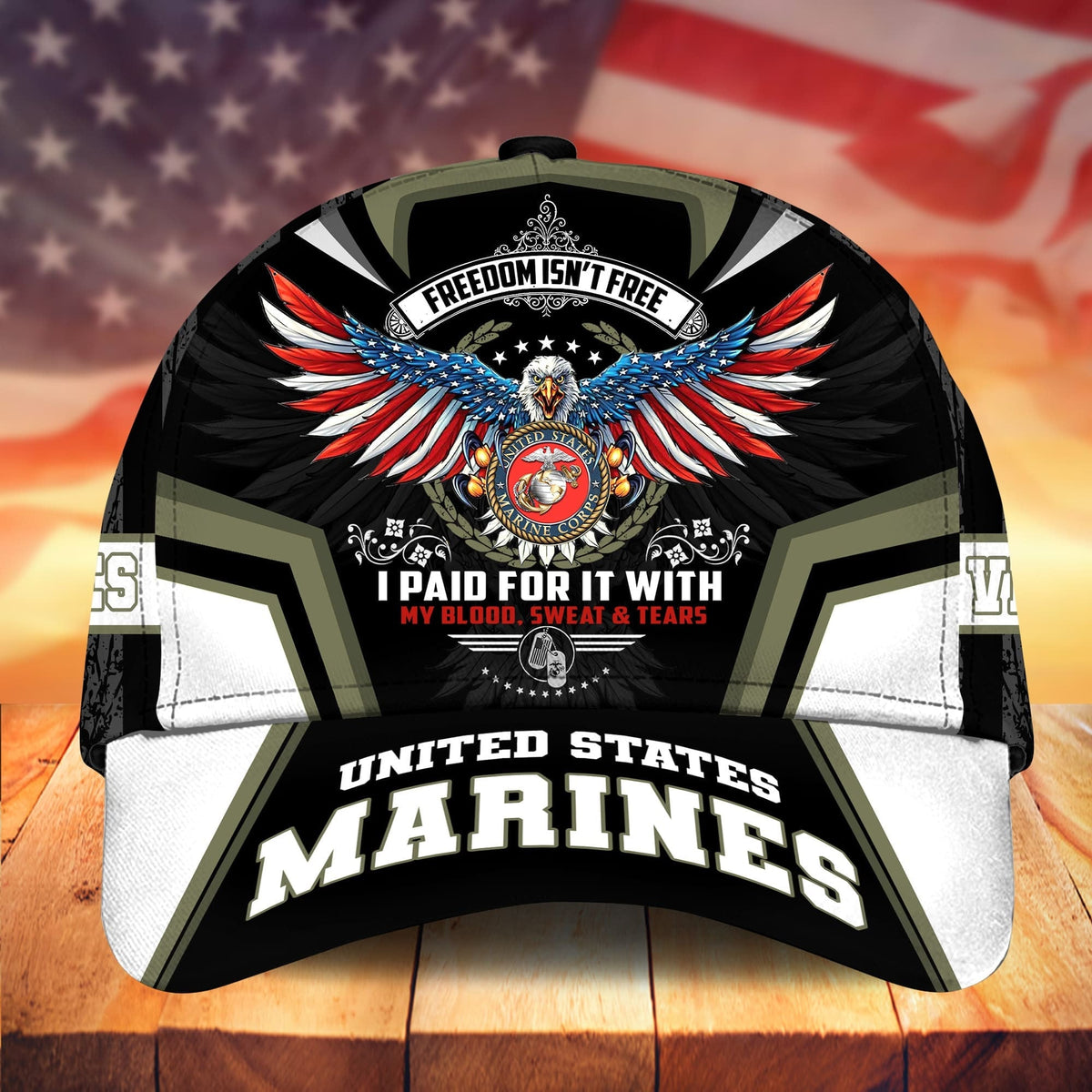 BlueJose Premium Freedom Is Not Free US Veteran Cap APVC151102