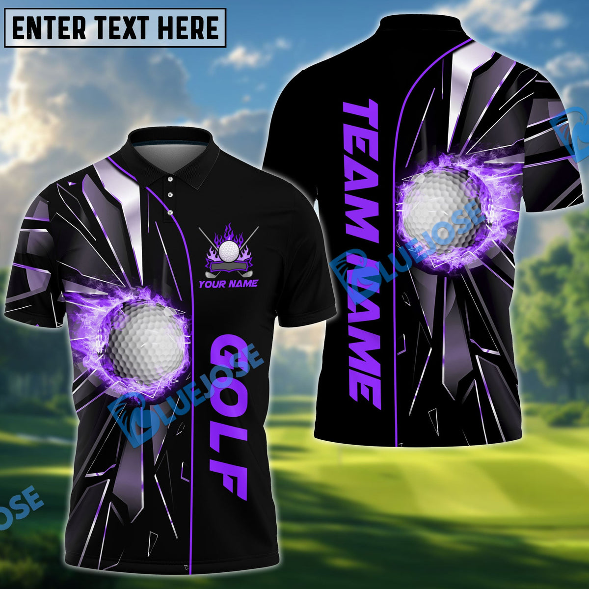 BlueJose Golf Ball Break Glass Customized Name, Team Name 3D Shirts (4 Colors)