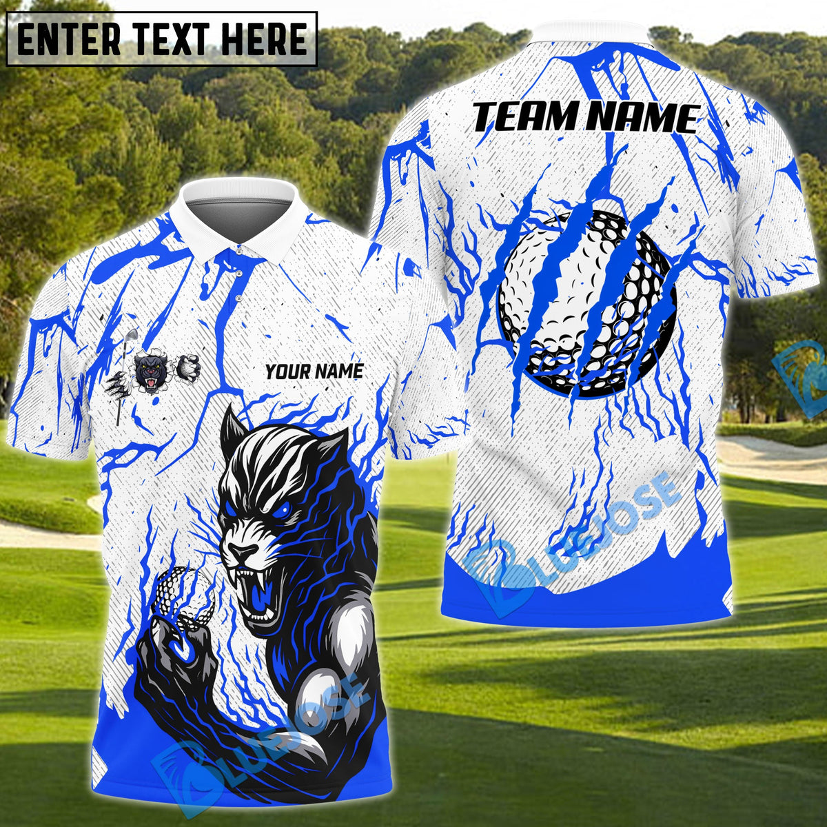 BlueJose Savage Swing Golf Polo Shirt, Customized Name & Team Name 3D Shirts (4 Colors)