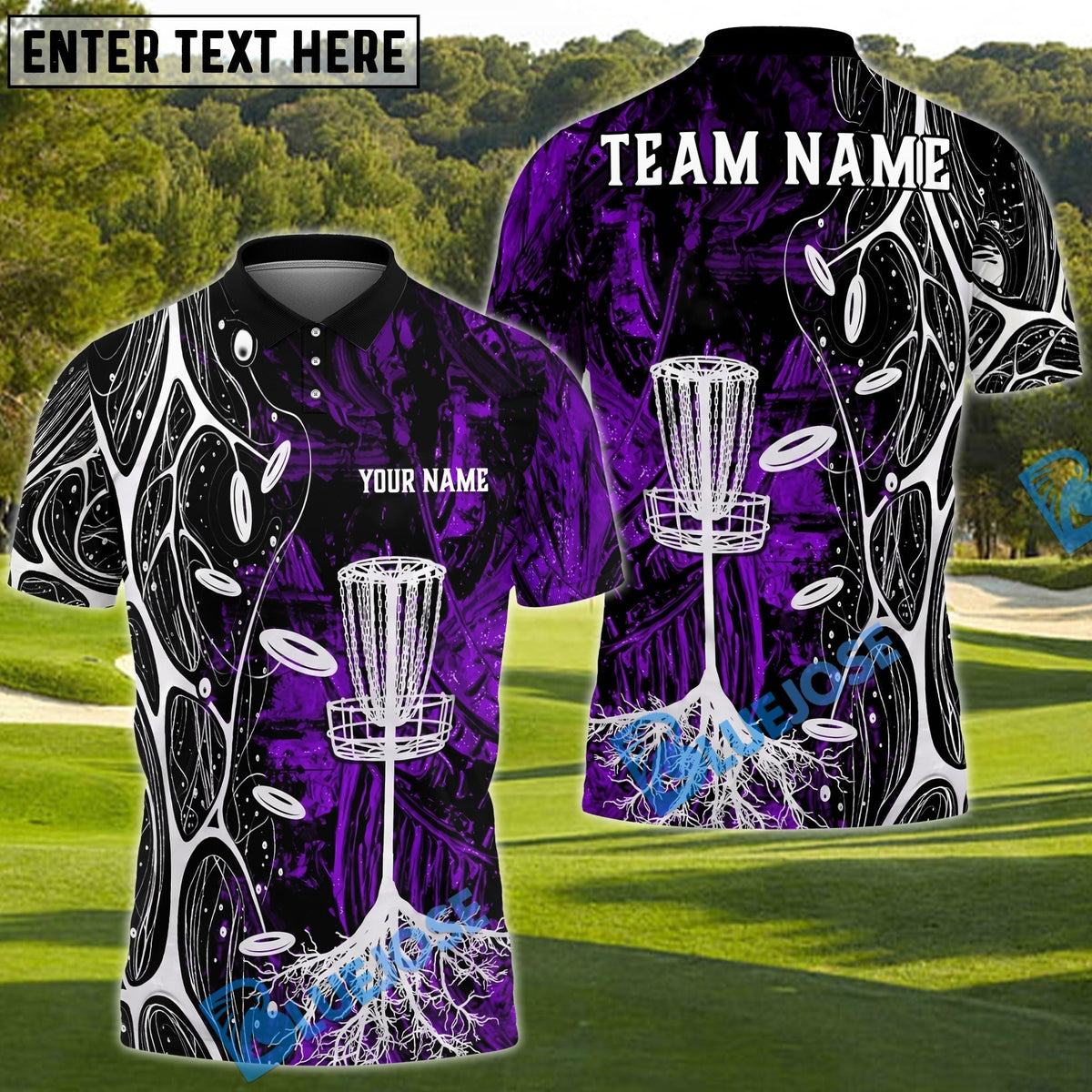 BlueJose Savage Strike Disc Golf Polo Shirt Personalized Name, Team Name 3D Shirt (4 Colors)