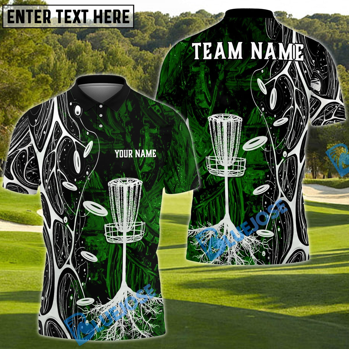 BlueJose Savage Strike Disc Golf Polo Shirt Personalized Name, Team Name 3D Shirt (4 Colors)
