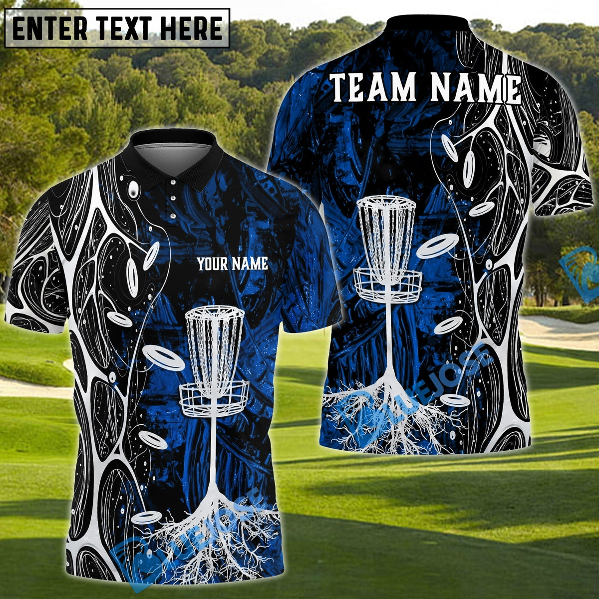 BlueJose Savage Strike Disc Golf Polo Shirt Personalized Name, Team Name 3D Shirt (4 Colors)