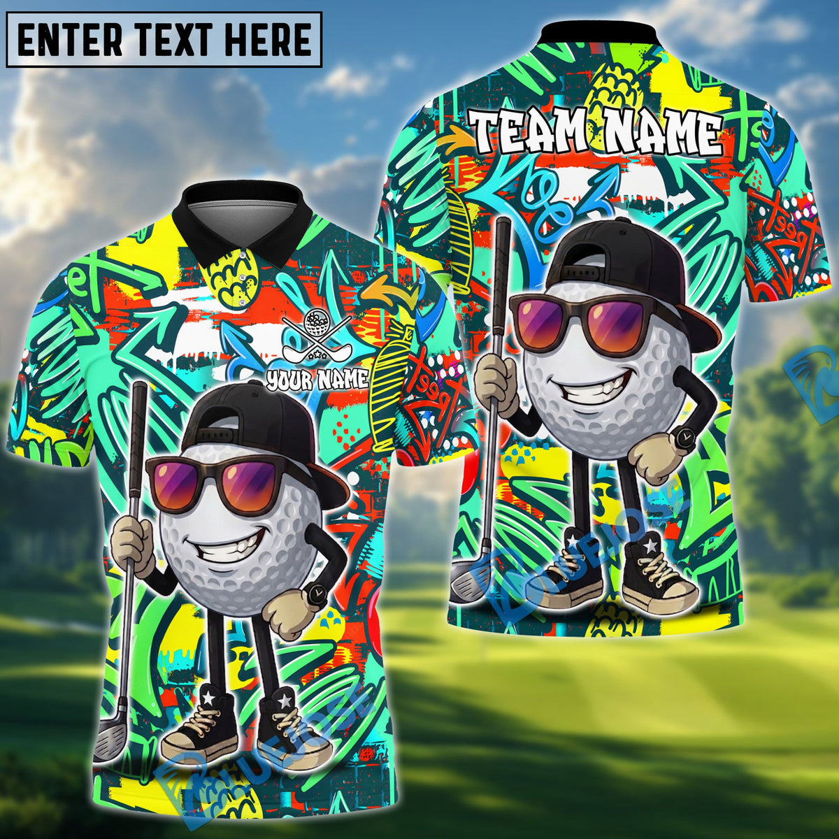 BlueJose Golf Beer Crown Pool Tee Funny Bar Personalized Name, Team Name 3D Shirt (6 Colors)
