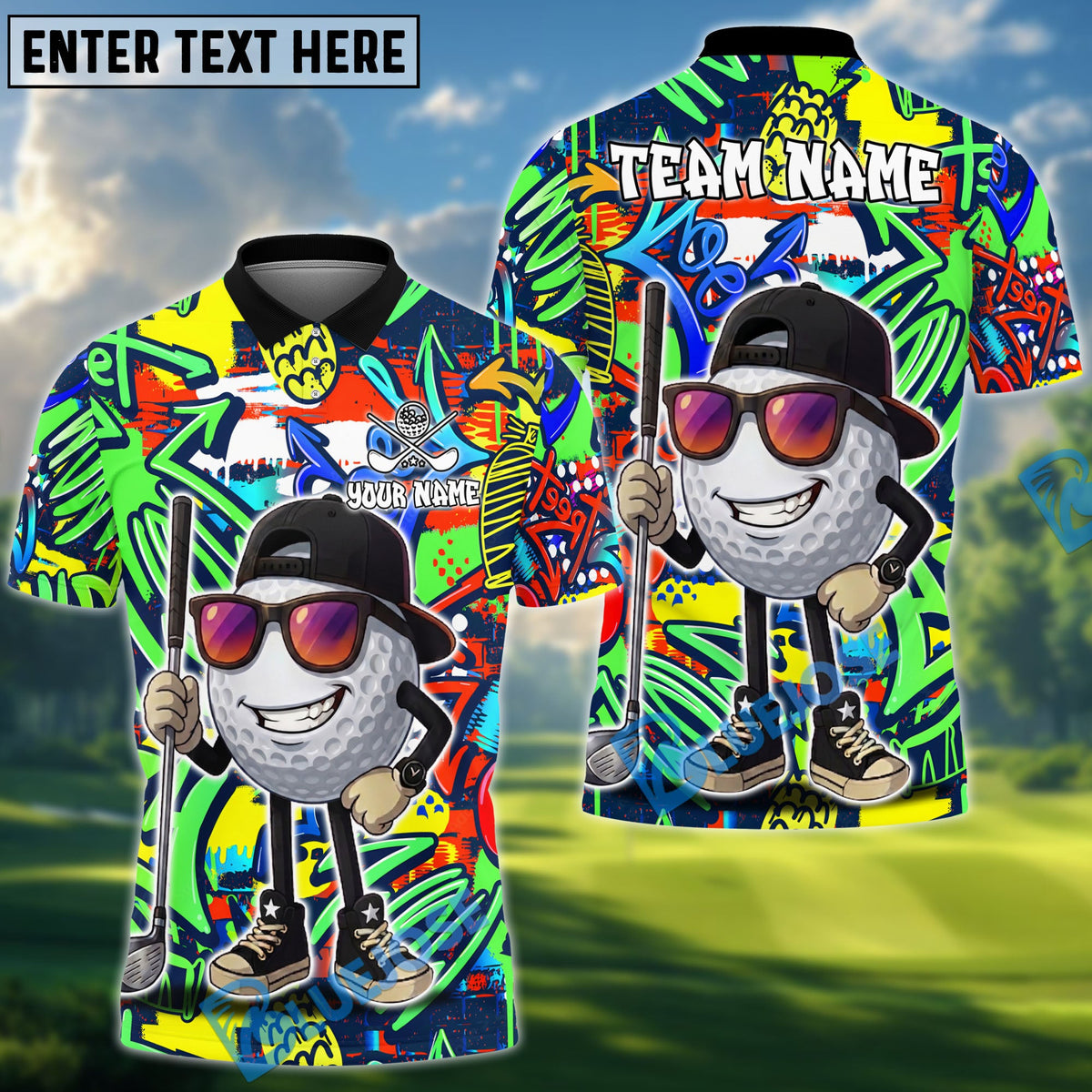 BlueJose Golf Beer Crown Pool Tee Funny Bar Personalized Name, Team Name 3D Shirt (6 Colors)