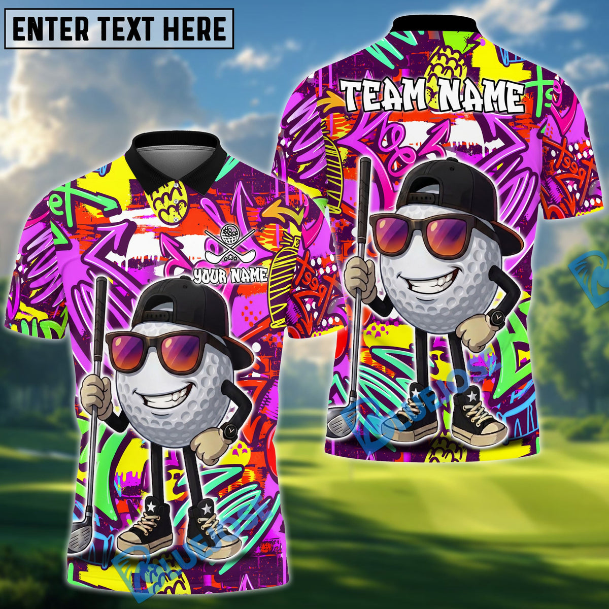 BlueJose Golf Beer Crown Pool Tee Funny Bar Personalized Name, Team Name 3D Shirt (6 Colors)