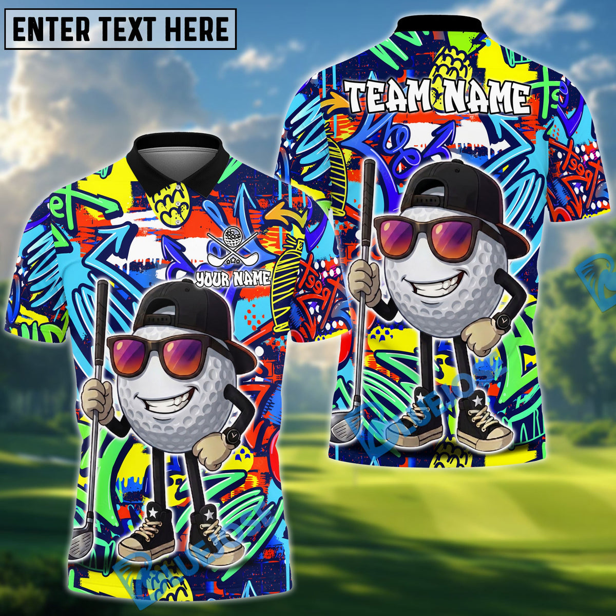 BlueJose Golf Beer Crown Pool Tee Funny Bar Personalized Name, Team Name 3D Shirt (6 Colors)
