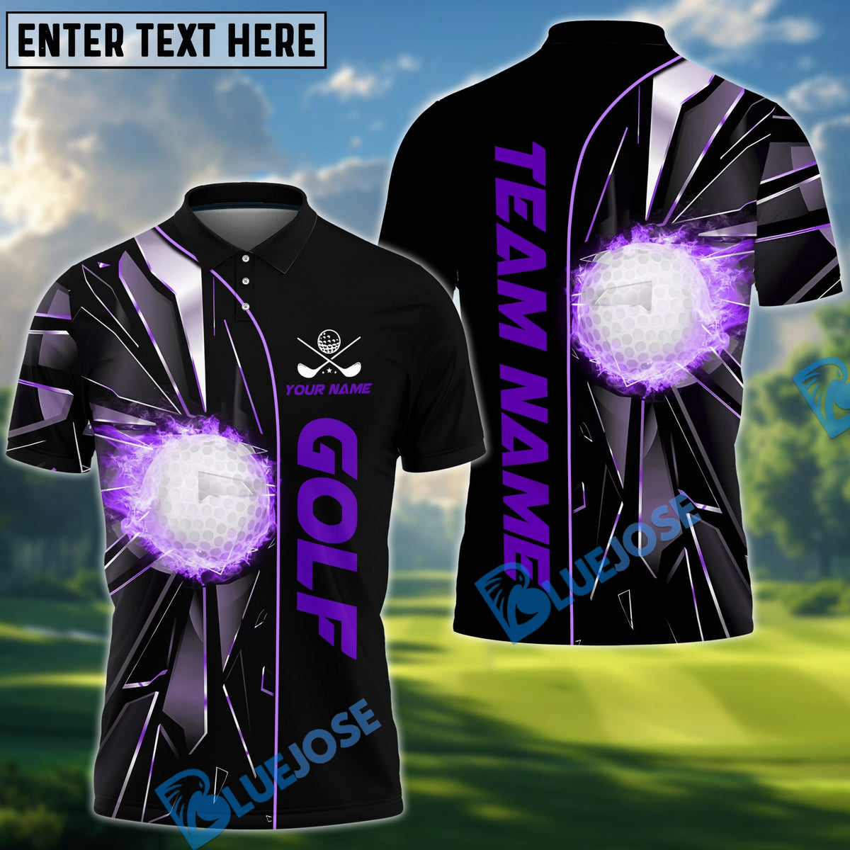 BlueJose Golf Break Glass Personalized Name, Team Name 3D Shirt (4 Colors)