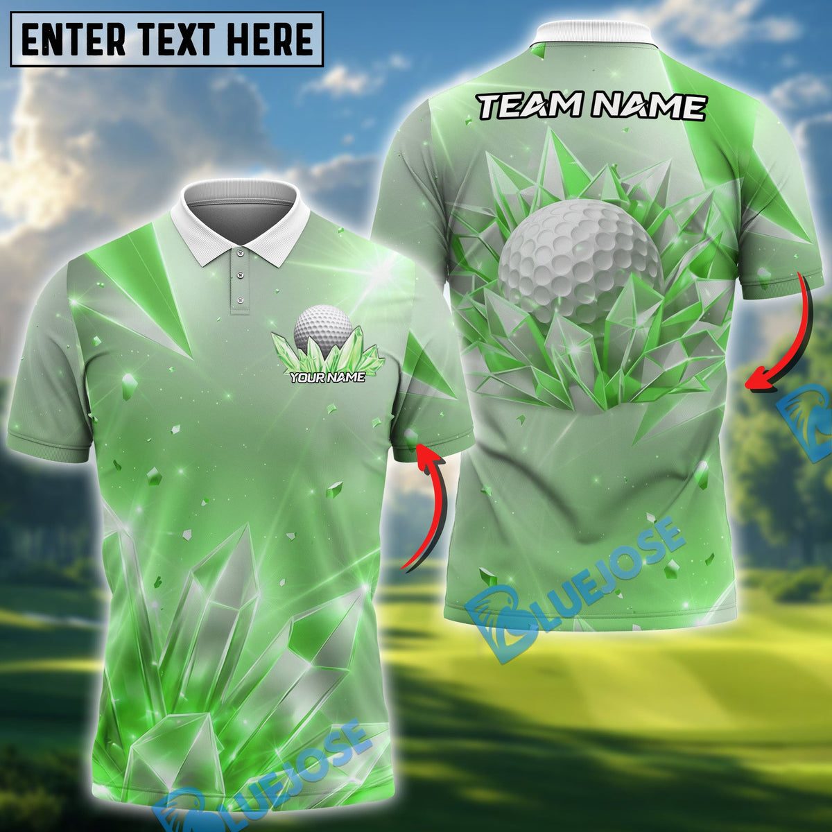 BlueJose Golf Ice Ball Magic Personalized Name, Team Name 3D Shirt (4 Colors)