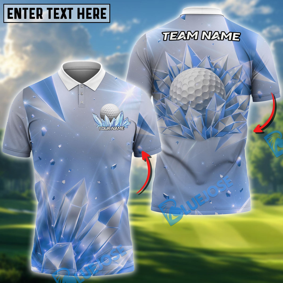 BlueJose Golf Ice Ball Magic Personalized Name, Team Name 3D Shirt (4 Colors)