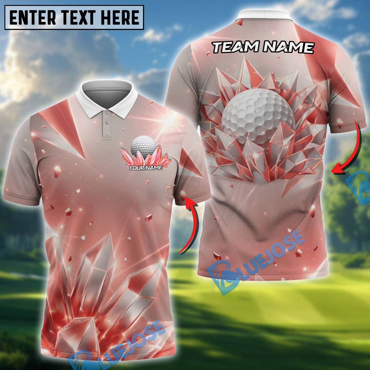 BlueJose Golf Ice Ball Magic Personalized Name, Team Name 3D Shirt (4 Colors)