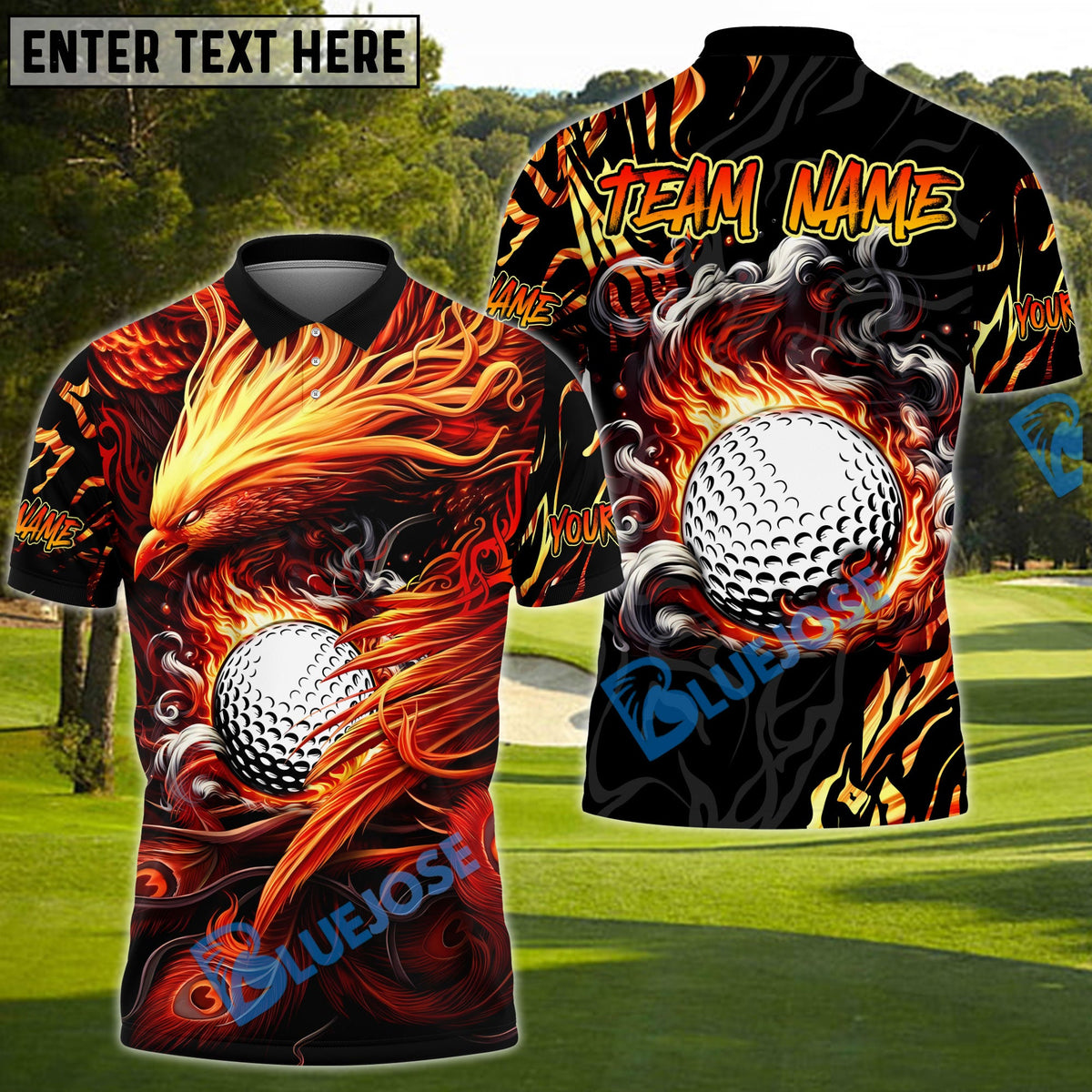 BlueJose Golf Phoenix Arisen Personalized Name, Team Name 3D Shirt (4 Colors)