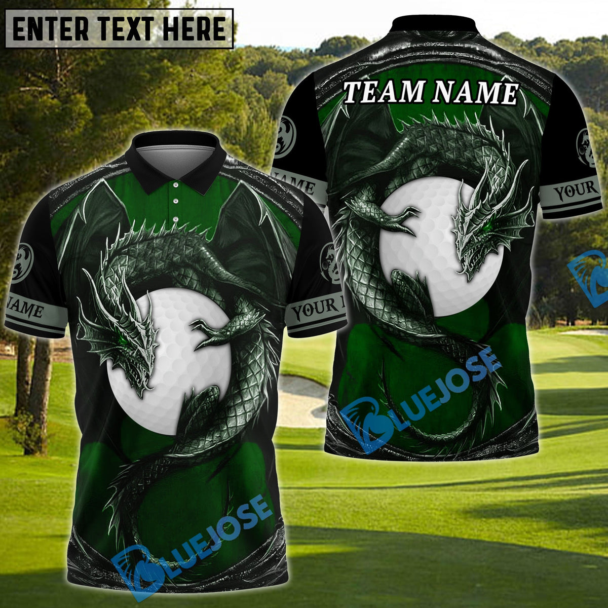 BlueJose Golf Dragon Owner Personalized Name, Team Name 3D Shirt (4 Colors)