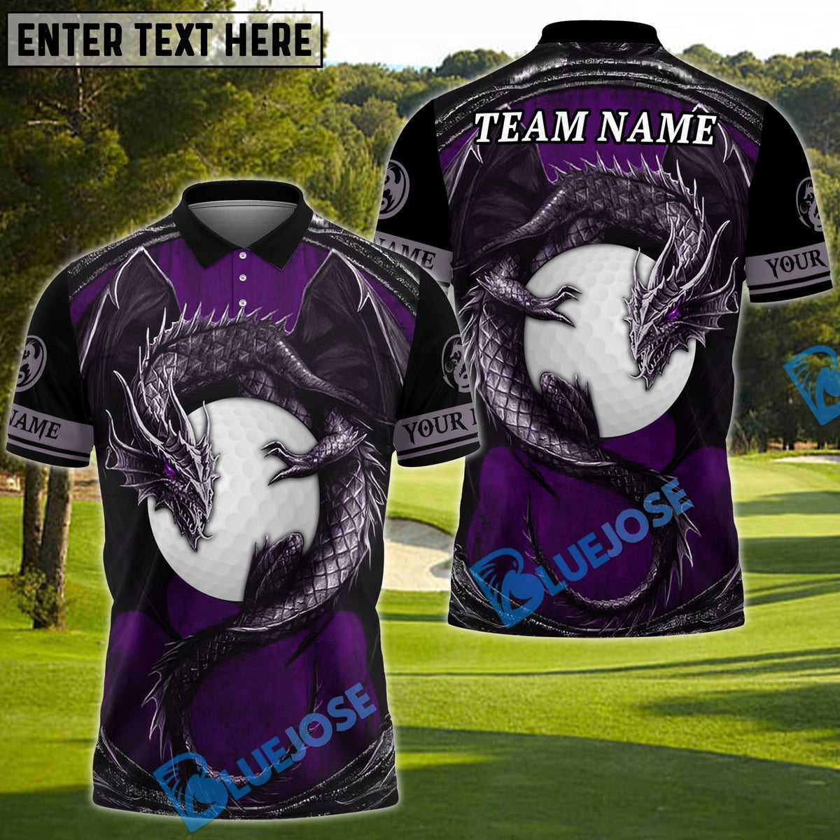 BlueJose Golf Dragon Owner Personalized Name, Team Name 3D Shirt (4 Colors)