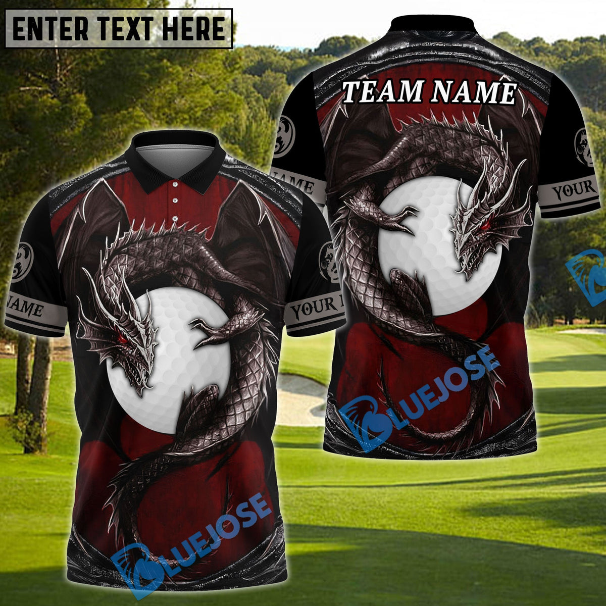 BlueJose Golf Dragon Owner Personalized Name, Team Name 3D Shirt (4 Colors)