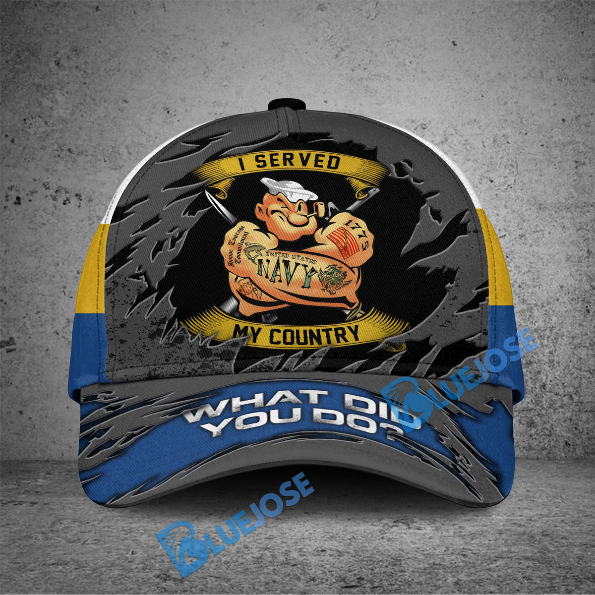 BJ Unique Multiple US Military Services Veteran Cap