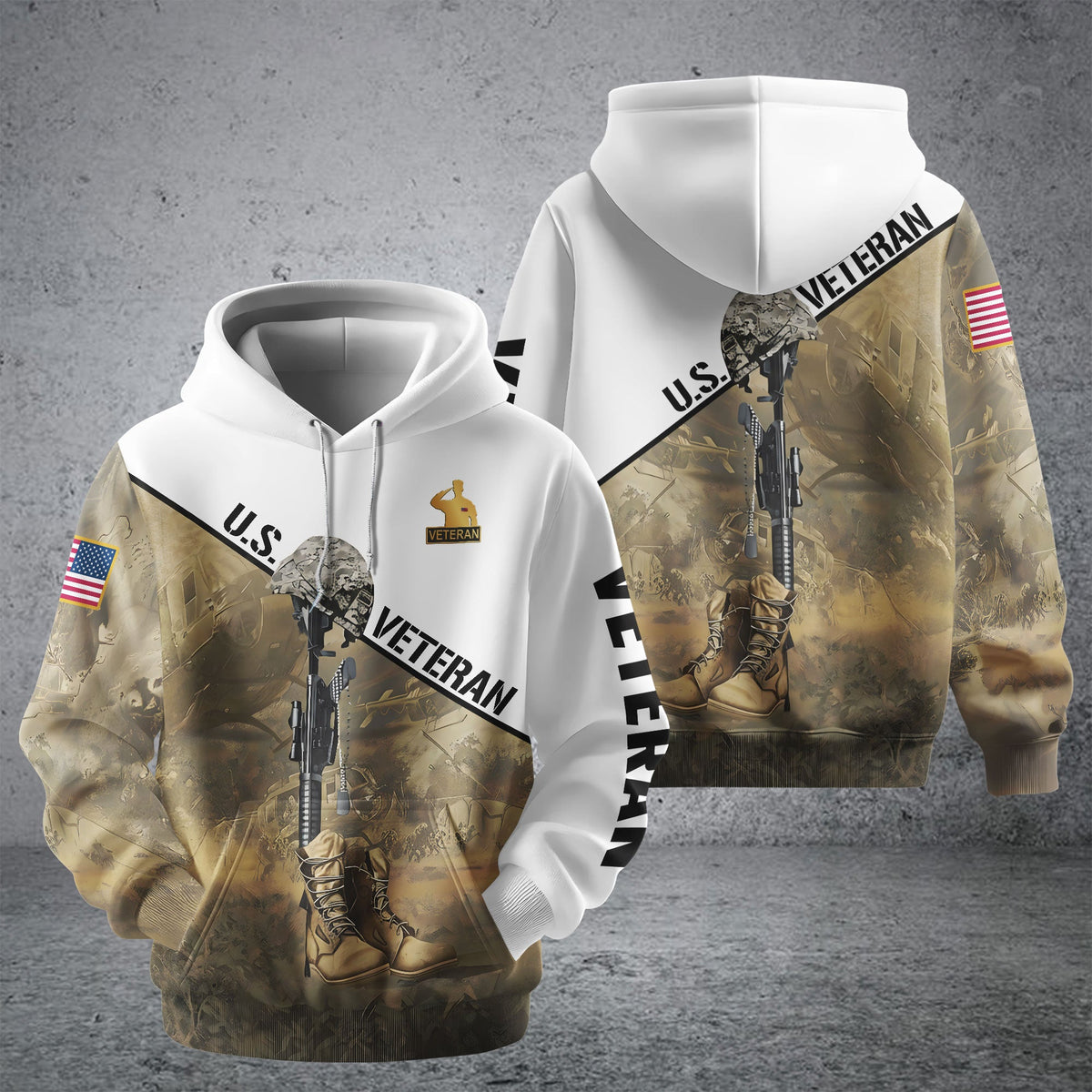 BJ Premium US Veteran Zip Hoodie
