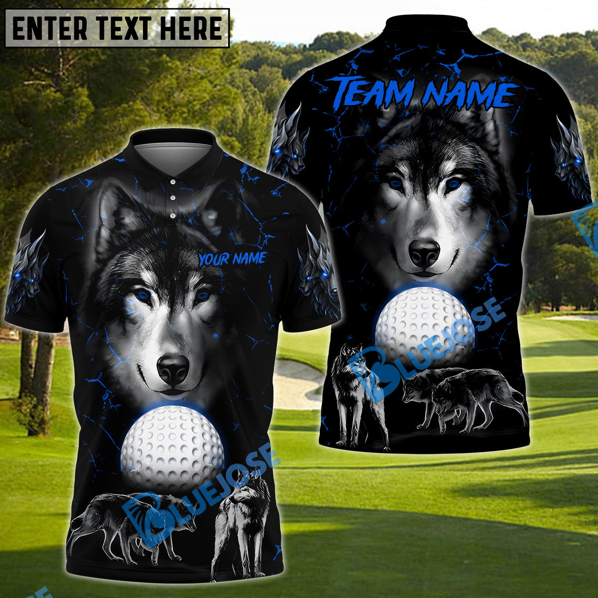 BlueJose Golf Wolfpack Personalized Name, Team Name 3D Shirt (4 Colors)
