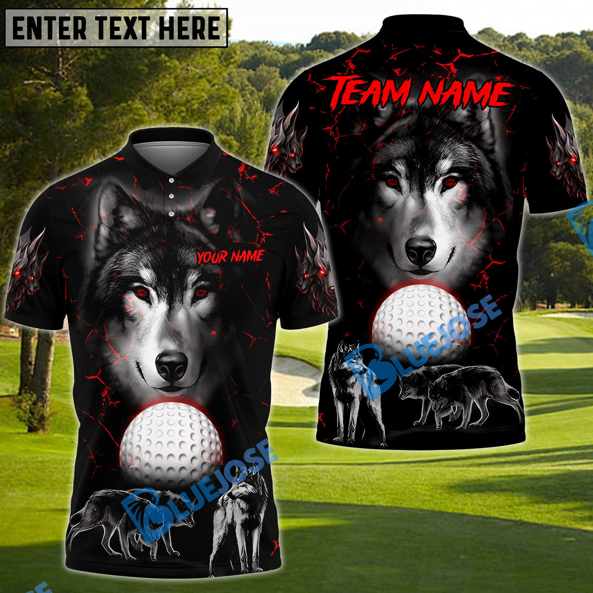 BlueJose Golf Wolfpack Personalized Name, Team Name 3D Shirt (4 Colors)