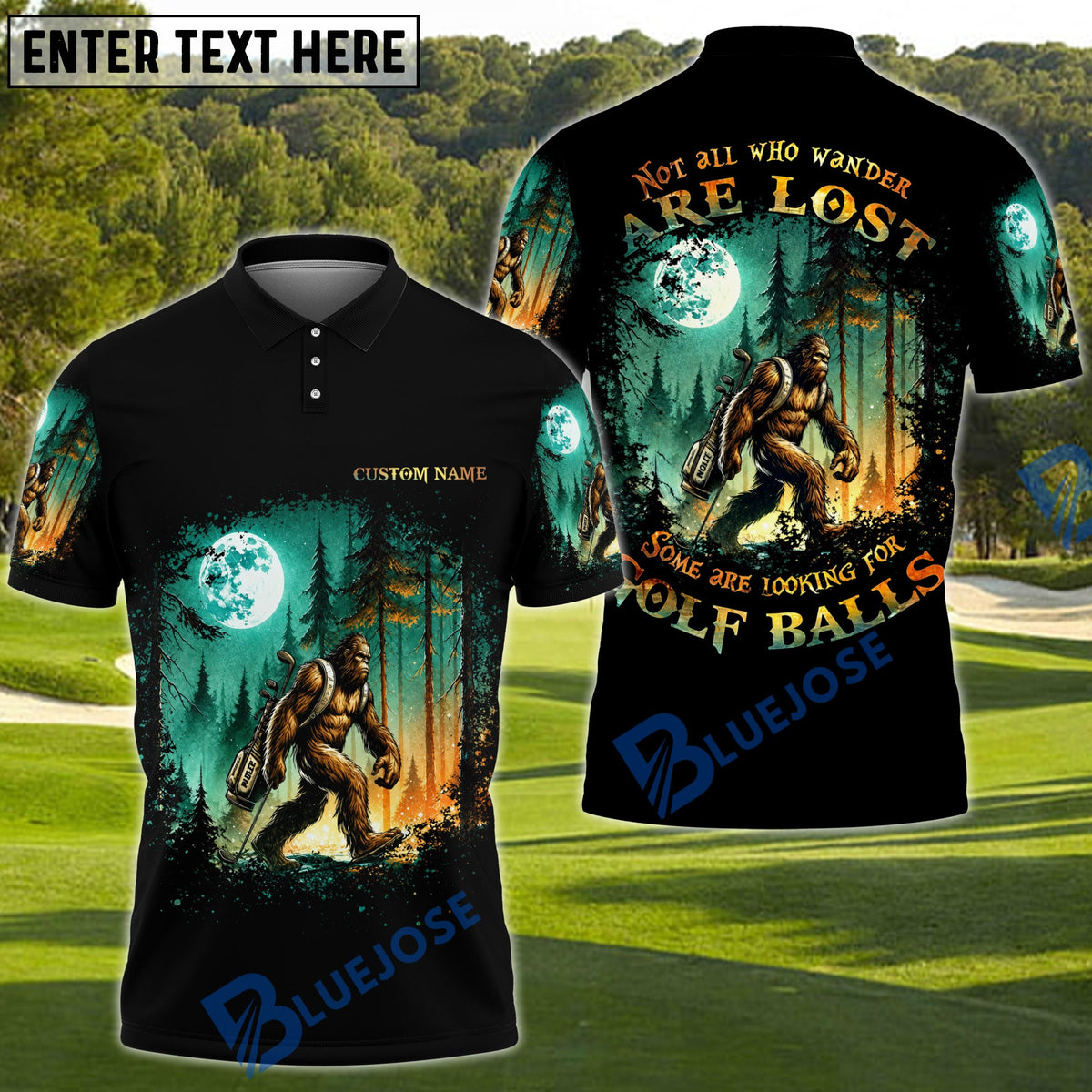BlueJose Not All Who Wander Are Lost Funny Golf Polo Shirt, Custom Name & Team Name 3D Shirts