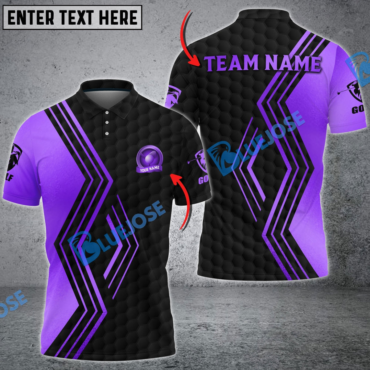 BlueJose Golf Line Breaker Customized Name, Team Name 3D Shirts (6 Colors)