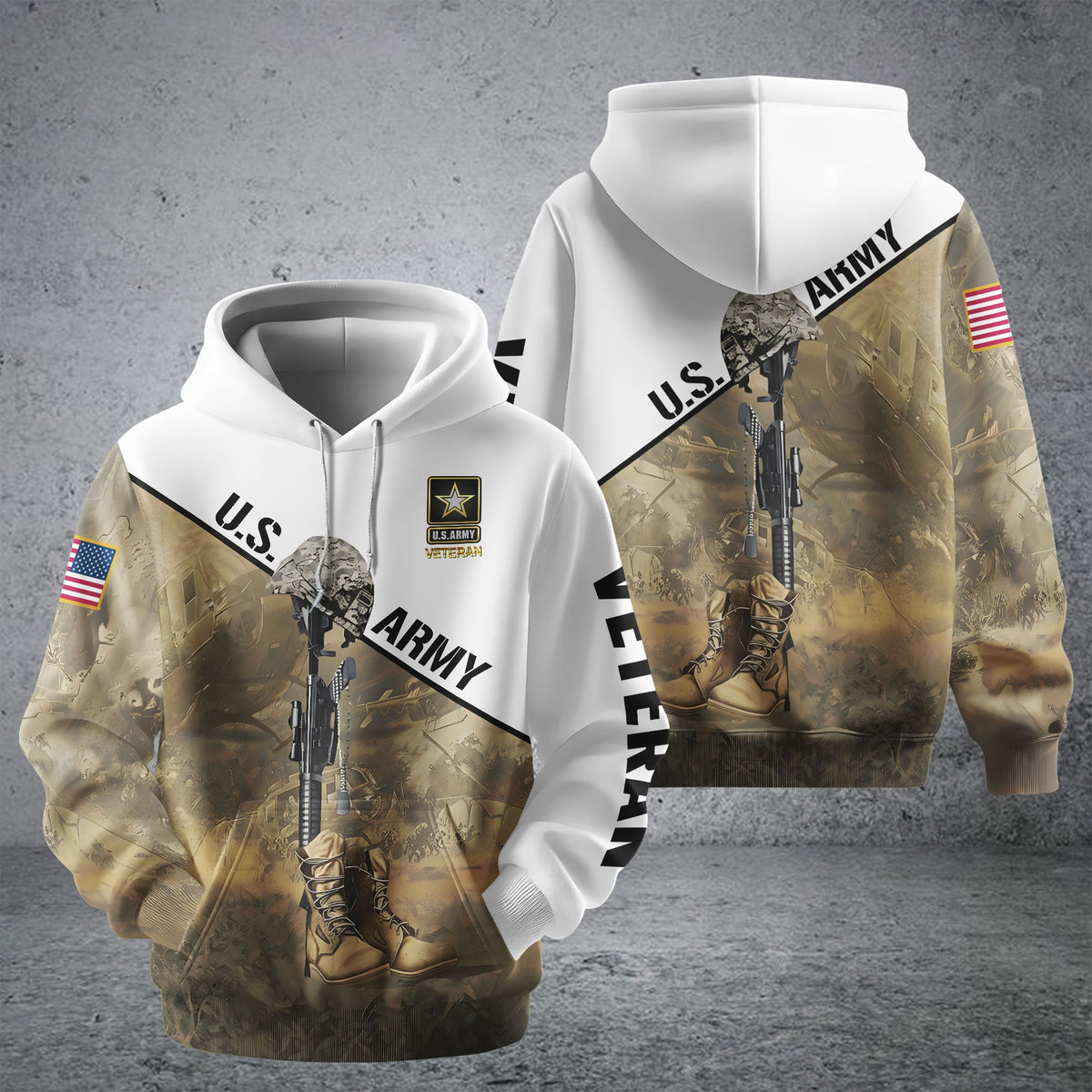 BJ Premium US Veteran Zip Hoodie