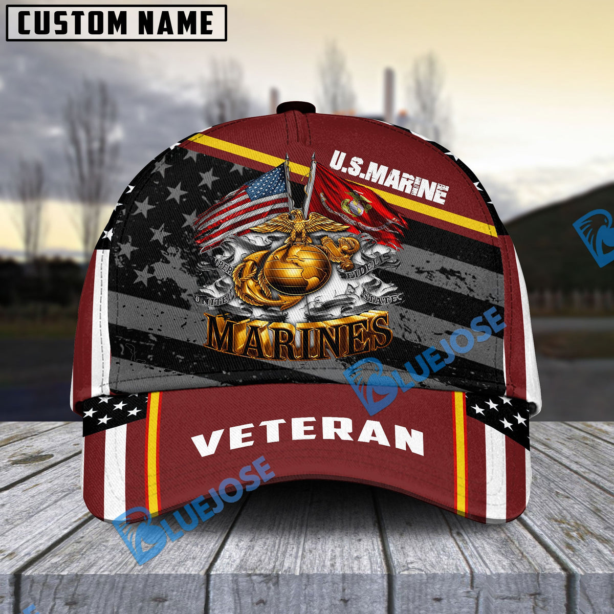 BJ Premium Multiple US Military Services Veteran 3D Cap