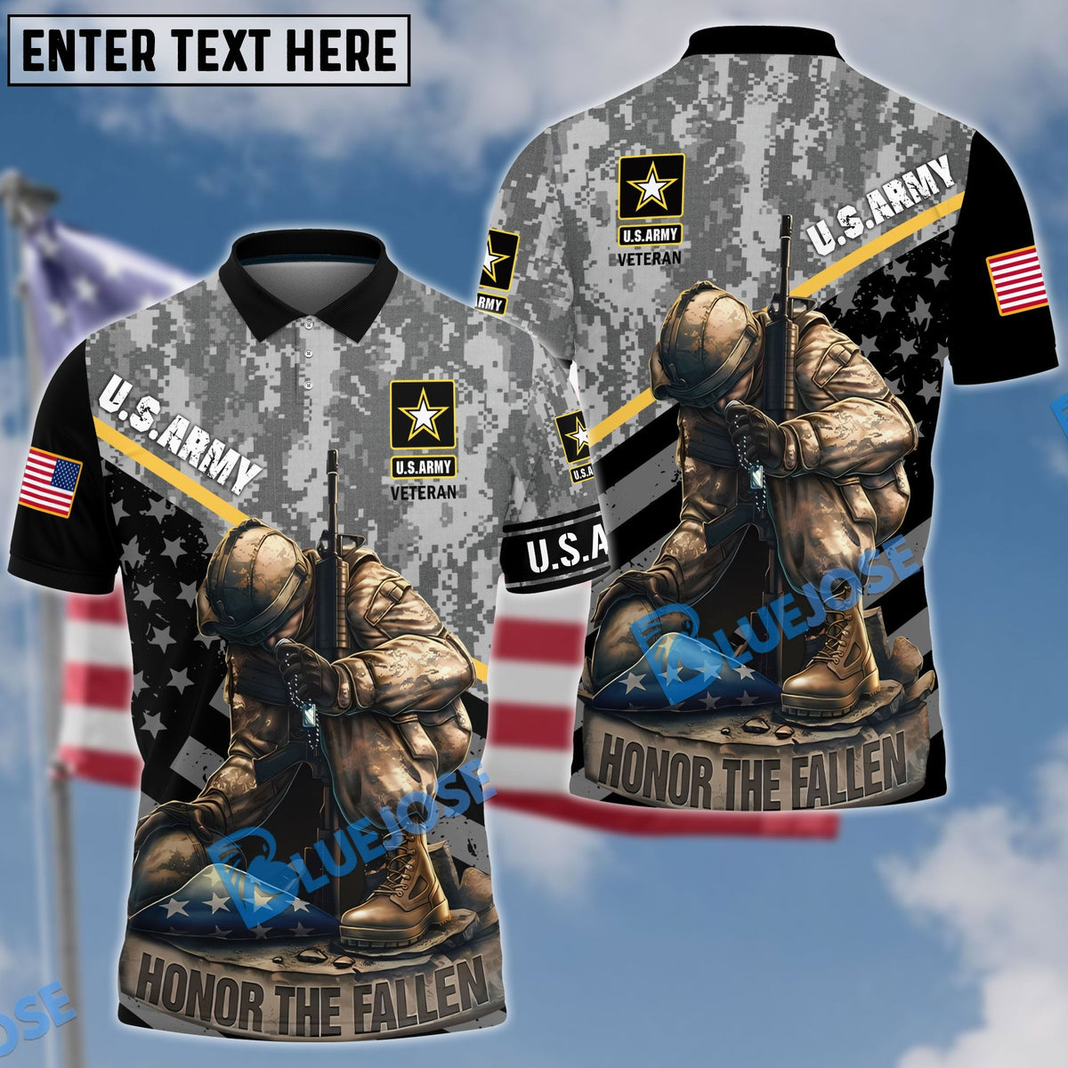 BJ Honor The Fallen Veteran Polo Shirt