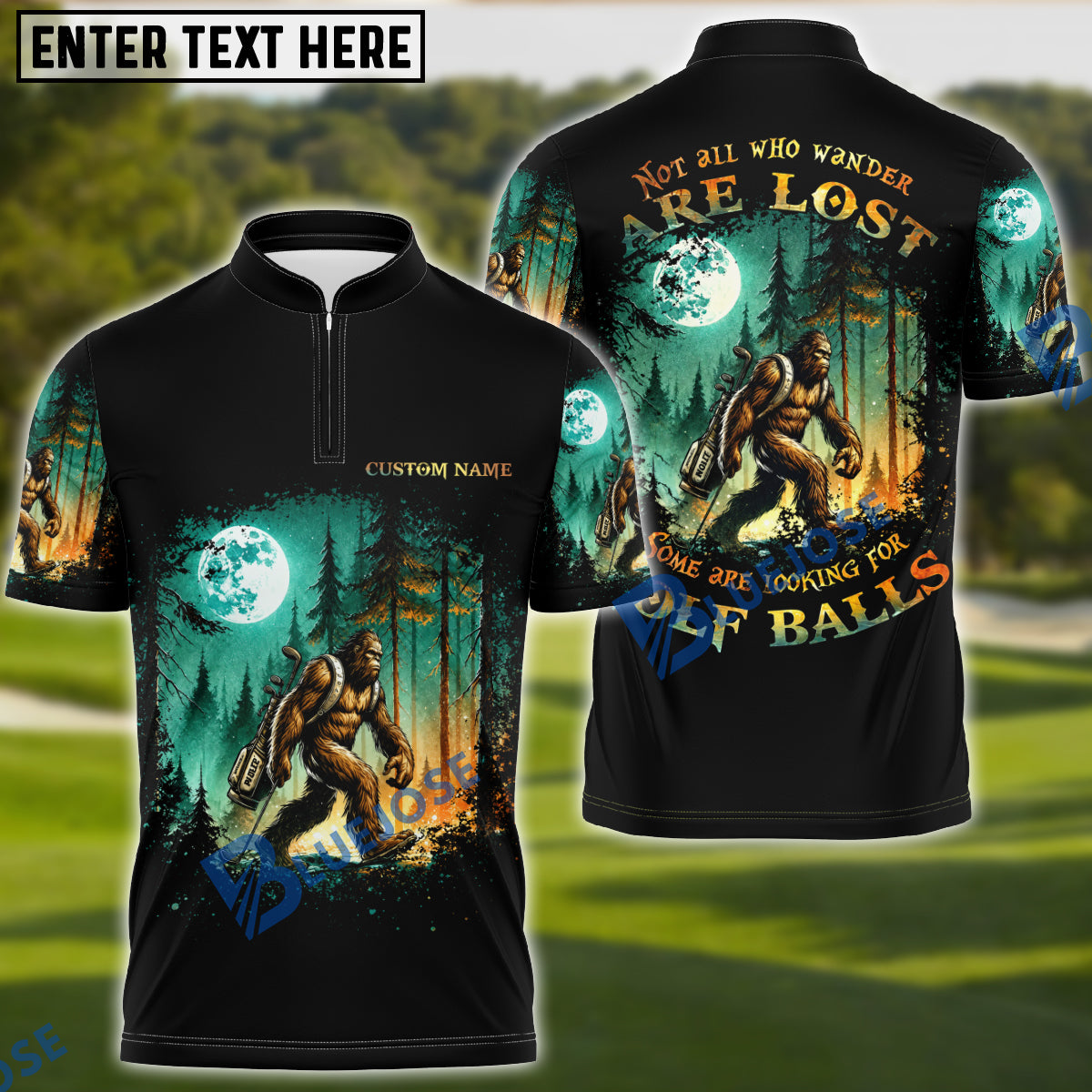 BlueJose Not All Who Wander Are Lost Funny Golf Polo Shirt, Custom Name & Team Name 3D Shirts