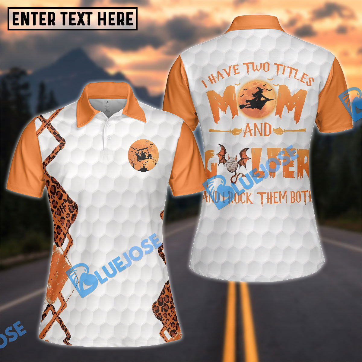 BlueJose Golf I Have Two Titles Golf Shirt, Leopard Golf Shirt For Ladies