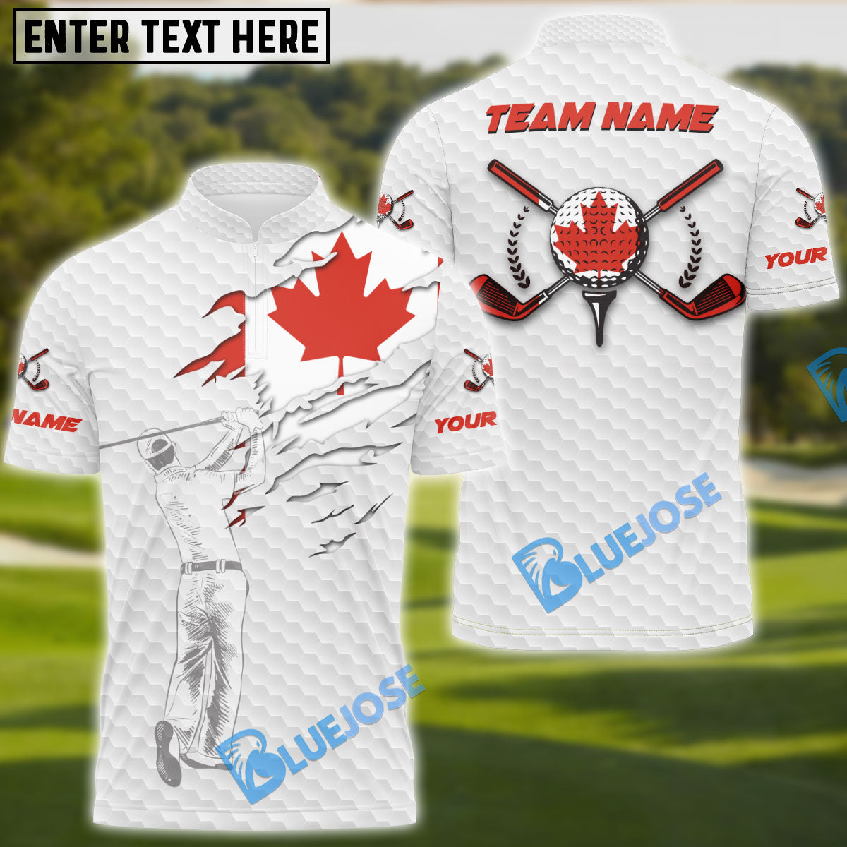 BlueJose Golf Crack Flag Customized Name, Team Name 3D Shirts (3 Colors)