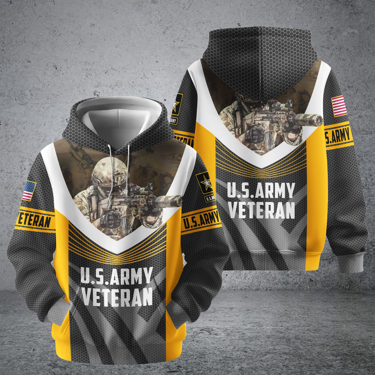 BJ Premium U.S. Army Veteran Zip Hoodie