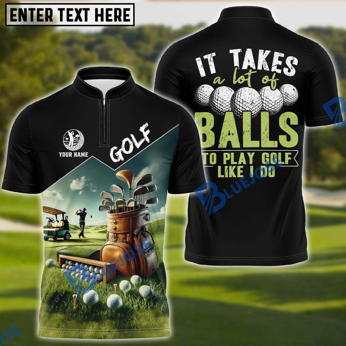 BlueJose Funny Golf Polo Shirt, Custom Name & Team Name 3D Shirts